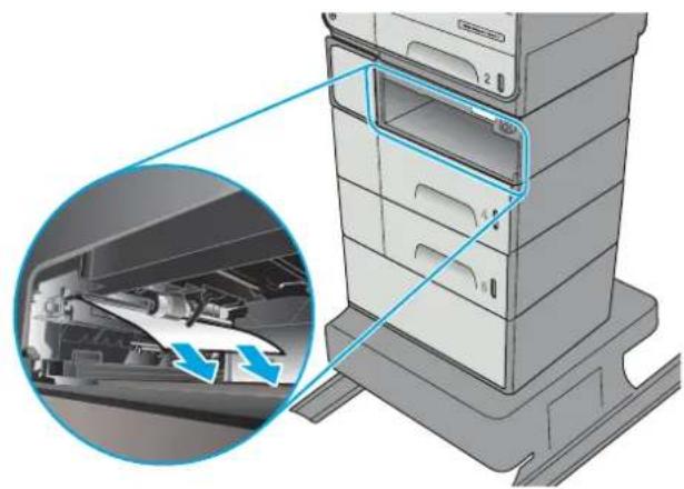 HP Pagewide Enterprise Color MFP 586f - Clear jams in the 3 x 500-sheet feeder - 7