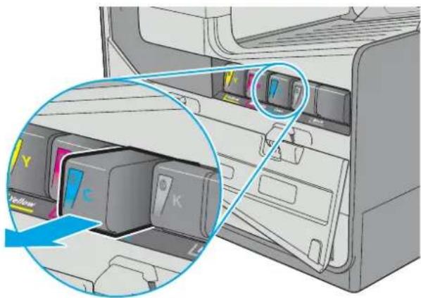 HP Pagewide Enterprise Color MFP 586f - Remove and replace the cartridge - 3