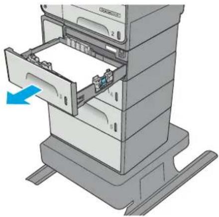 HP Pagewide Enterprise Color MFP 586f - Clear jams in the 3 x 500-sheet feeder - 5
