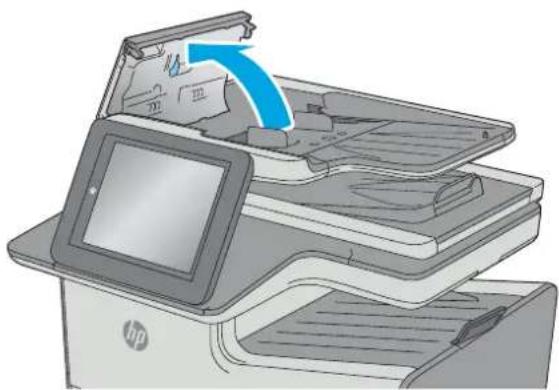 HP Pagewide Enterprise Color MFP 586f - Clean the pickup rollers and separation pad in the document feeder - 2