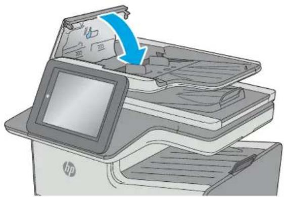 HP Pagewide Enterprise Color MFP 586f - Clean the pickup rollers and separation pad in the document feeder - 4