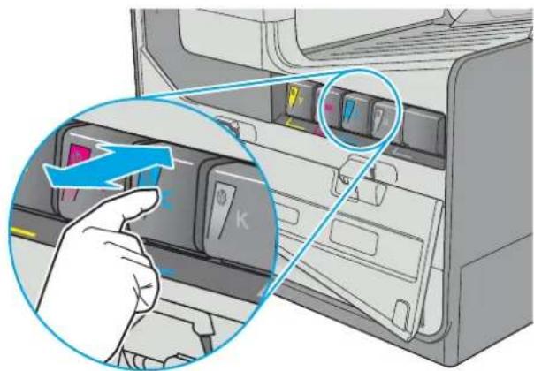 HP Pagewide Enterprise Color MFP 586f - Remove and replace the cartridge - 2