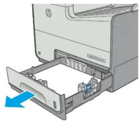 HP Pagewide Enterprise Color MFP 586f - Clear jams in Tray 1 (multipurpose tray) - 2