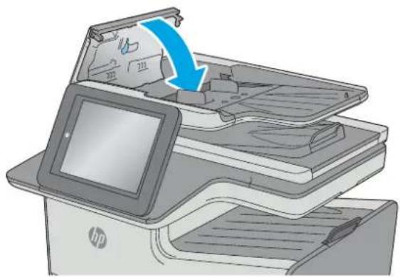 HP Pagewide Enterprise Color MFP 586f - Clean the pickup rollers and separation pad in the document feeder - 4