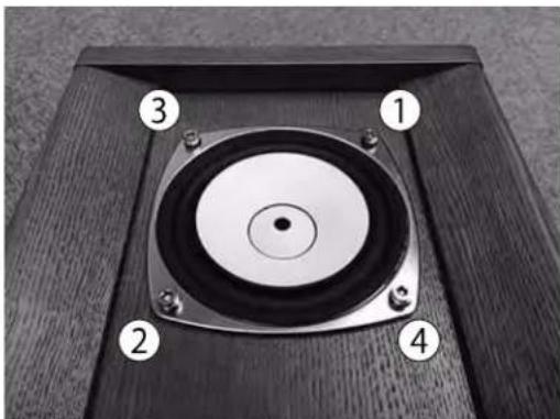 FOSTEX YK103A - スピーカーユニットの取り付け固定 - 2