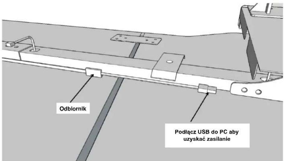 Odbiornik Podłącz USB do PC aby uzyskać zasilanie