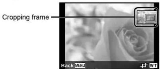 Cropping frame Back MENU WT