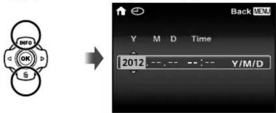 INFO OK Back MENU Y M D Time 2012 Y/M/D
