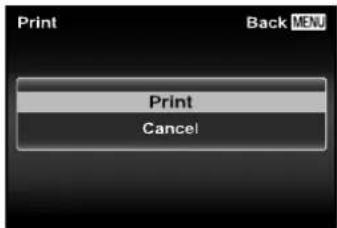Print Print Cancel Back MENU