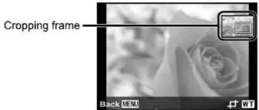 Cropping frame Back MENU WT