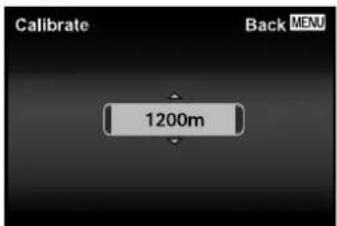 Calibrate Back MENU 1200m