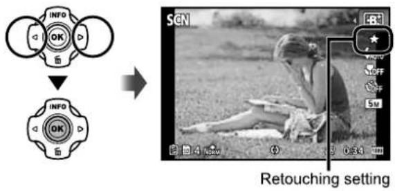 INFO OK INFO OK SCN 4.0mm 5.0mm Retouching setting