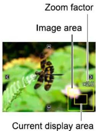 Zoom factor Image area Current display area