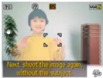Next, shoot the image again, without the subject.