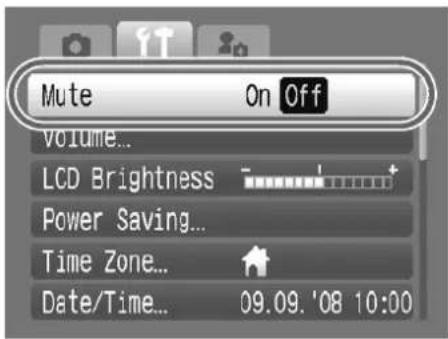 Mute On Off VOLUME... LCD Brightness - Power Saving... Time Zone... Date/Time... 09.09. '08 10:00