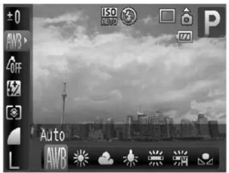 ±0 AWB OFF P Auto AWB