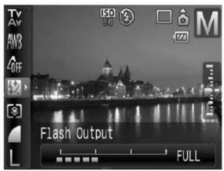 TV Av AWB OFF Flash Output FULL
