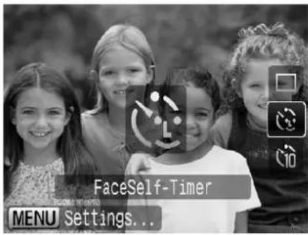 FaceSelf-Timer MENU Settings...