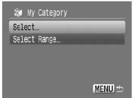 My Category Select... Select Range...
