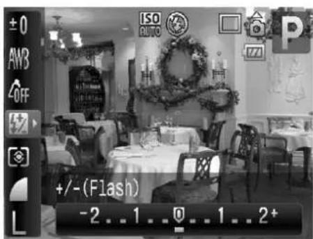 ±0 AW3 4OFF ISO AUTO +/- (Flash) -2..1..0..1..2+