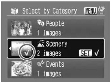 Select by Category People 1 images Scenery 2 images SET ✓ Events 1 images