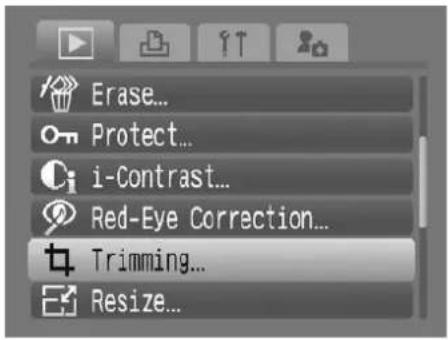 Erase... Protect... i-Contrast... Red-Eye Correction... Trimming... Resize...