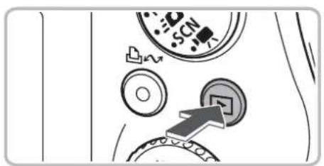 Diagram showing a device control panel with buttons and a directional arrow pointing to a button labeled 'SCN'.