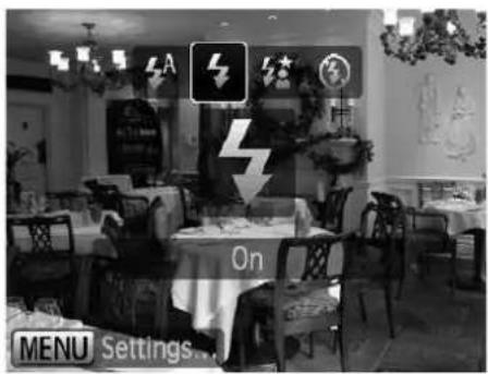 On MENU Settings...