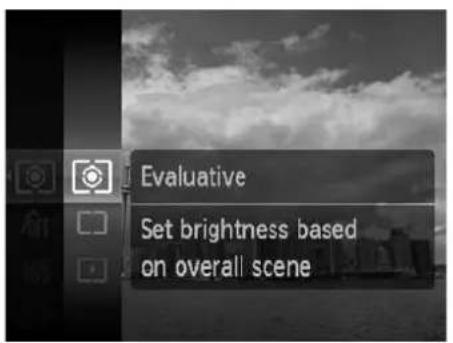 Evaluative Set brightness based on overall scene