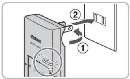 Diagram showing a device with labeled parts and directional arrows, including numbered annotations ① and ②.