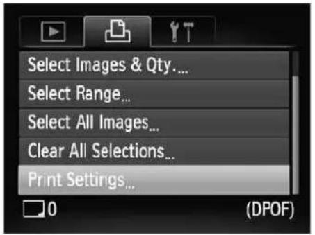Select Images & Qty... Select Range... Select All Images... Clear All Selections... Print Settings...