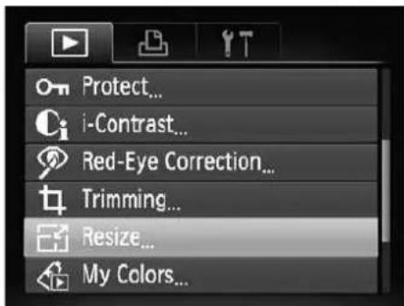 Protect... i-Contrast... Red-Eye Correction... Trimming... Resize... My Colors...