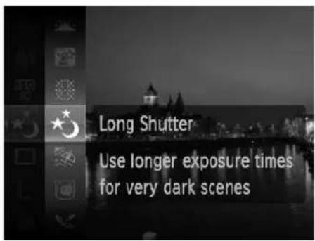 Long Shutter Use longer exposure times for very dark scenes