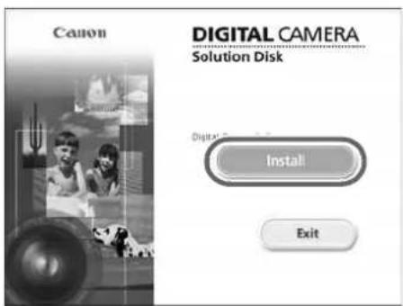 Canon DIGITAL CAMERA Solution Disk Digital Camera Install Exit