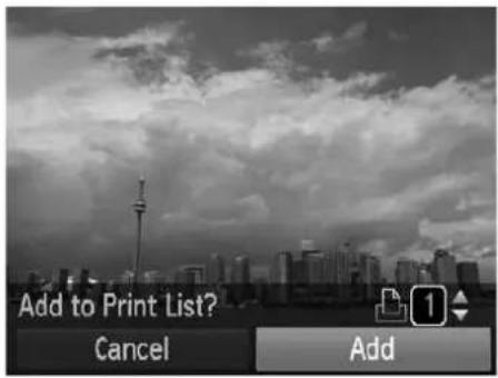 Add to Print List? Cancel Add
