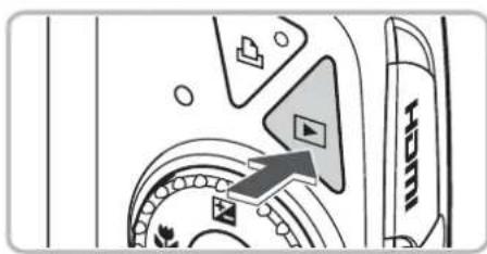 Diagram showing a device interface with labeled components and an arrow pointing to a play button, likely indicating a play button or navigation.