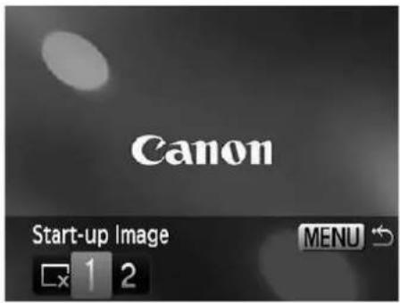 Canon Start-up Image MENU