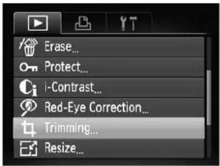 Erase... Protect... i-Contrast... Red-Eye Correction... Trimming... Resize...