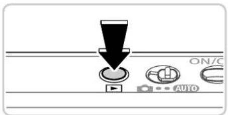 Diagram showing a black downward arrow pointing to a play button, with icons for playback, audio, and auto control.