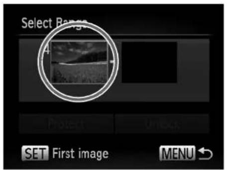 Select Range 4 Protect Unlcs SET First image MENU