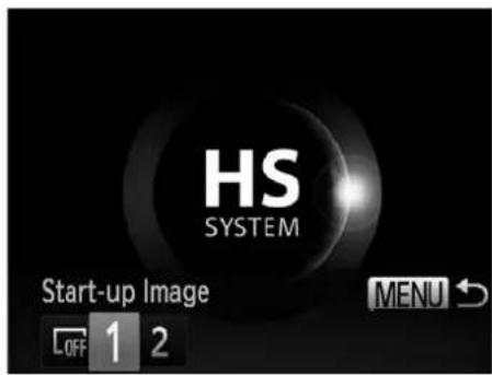 HS SYSTEM Start-up Image OFF 1 2 MENU ↙