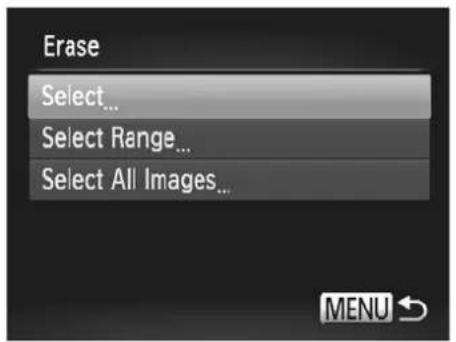 Erase Select... Select Range... Select All Images...