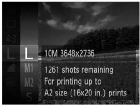 10M 3648x2736 1261 shots remaining For printing up to A2 size (16x20 in.) prints