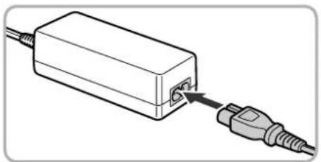 CANON IXUS 500 HS - Connect the adapter to the coupler. - 1