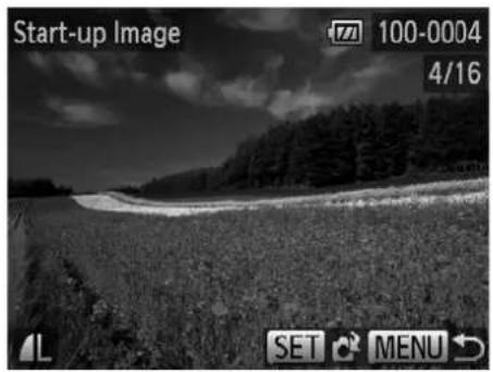 CANON IXUS 500 HS - Customizing the Start-up Screen - 2