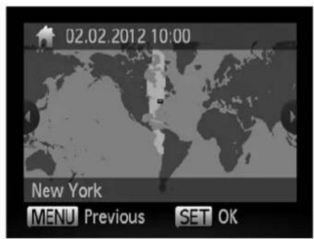 02.02.2012 10:00 New York MENU Previous SET OK