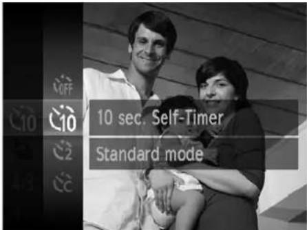 10 sec. Self-Timer Standard mode