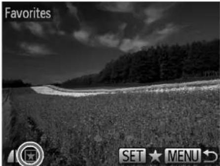 Favorites SET ★ MENU ↻