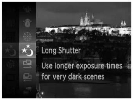 Long Shutter Use longer exposure times for very dark scenes