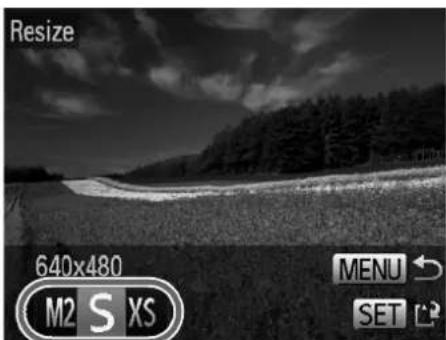 Resize 640x480 M2 S XS MENU → SET ↺